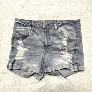 Aeropostale Denim Cutoff Shorts Distressed Ripped Blue Size 10 Festival Stargirl
